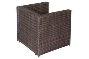 Modern Style <b>3</b>-<b>Piece</b> Outdoor Rattan <b>Sofa</b> <b>Set</b> Steel Frame Tempered Glass for Garden Patio Backyard Living Room Hotel Villa Use - Product Image 4