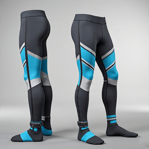 Sublimación Yoga Legging Hombres Cintura elástica alta Fitness Wear Compresión Impreso Leggings Hombres - Product Image 2