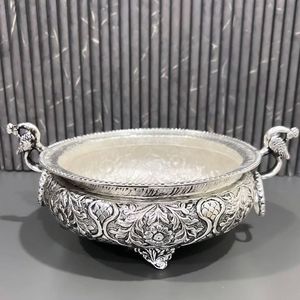 Bol décoratif Urli en métal pour fleurs flottantes pièce maîtresse décoration maison décoration fête traditionnelle indienne - Product Image 5