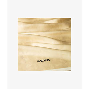 Pañuelo cuadrado de seda beige con estampado de pinceladas - Product Image 2