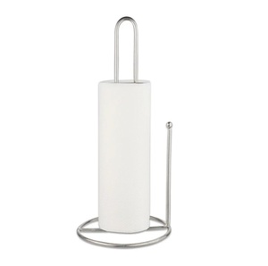 Porte-rouleau de papier toilette en acier inoxydable argenté pour la décoration de table de mariage, d'événements à domicile, style américain, multi-usages - Product Image 1