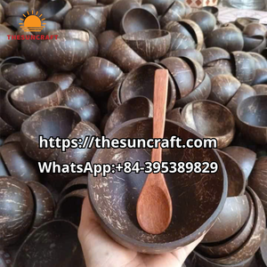 ชุดชามมะพร้าวธรรมชาติแบบคลาสสิกพร้อมช้อนไม้ - ชามสลัดสมูทตี้ทำมือขายส่ง เป็นมิตรกับสิ่งแวดล้อม รับทำโลโก้ตามสั่ง - Product Image 6