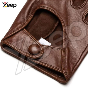Gants de conduite pour hommes en cuir perforé, antidérapants, imperméables, personnalisables, légers, respirants, design classique, style intègre - Product Image 5
