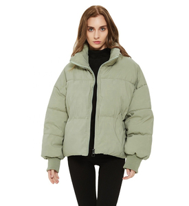 Wholesale Women's Winter Warm Breathable Knitted Stand Collar <b>Bubble</b> Puffer Jacket Plus Size Casual Wear - Product Image 6