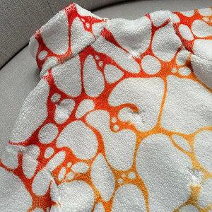 แจ็กเก็ตขนแกะทรงแบ็กกี้เชอร์ปาคอตั้งลายปะต่อหลากสีสำหรับฤดูหนาว - Product Image 2