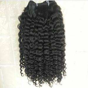 Genius Weft Raw Indian Yaki Style Paquetes de cabello humano virgen rizado Rizos húmedos Extensiones de cabello humano virgen indio Paquetes - Product Image 3