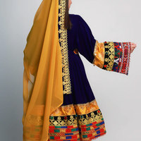 Robe afghane à manches longues pour femmes de Style High Street avec robe Kuchi afghane brodée de la saison des mariages Dupatta