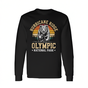 Camiseta Promocional Personalizable de Manga Larga para Senderismo en la Montaña Hurricane Ridge del Parque Nacional Olímpico - Product Image 3