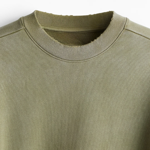 Sudadera de punto holgada para hombre, de lana/viscosa gruesa, con hombros caídos, color liso, estilo casual urbano, cuello redondo - Product Image 6