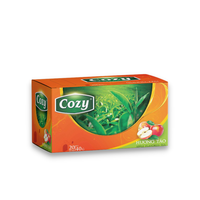Échantillon gratuit sachets de thé vert pyramide triangle sachets de thé avec certification emballage de boîte de thé apple
