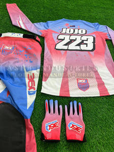 ชุดกีฬาโพลีเอสเตอร์พิมพ์ลายสำหรับมอเตอร์ครอส ระบายอากาศได้ดี ให้ความอบอุ่น เคลื่อนไหวได้อย่างราบรื่น ทนทาน แข็งแรง สวมใส่สบายสำหรับรถวิบาก - Product Image 3