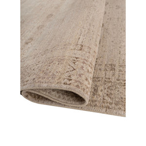 Alfombra de Lana Anudada a Mano Erbe Ivory, Diseño Geométrico Rectangular para Decoración de Sala de Estar, Pasillo y Hogar - Producto para Sala de Estar - Product Image 2