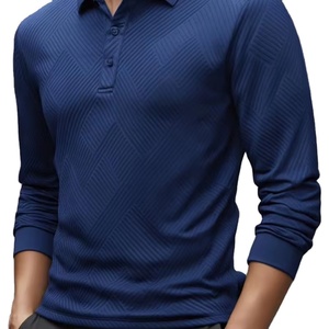 Polo de Manga Larga para Hombre de Primera Calidad, Ropa de Invierno, Logotipo Personalizado, Camiseta Polo 100% Algodón Transpirable - Product Image 1