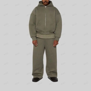 2025 OEM ODM Best supplier Zip up Heavy Weight Hoodie 100% Cotton Blank <b>Thick</b> <b>Fleece</b> Heavy Weight Oversized Custom Print Logo - Product Image 2