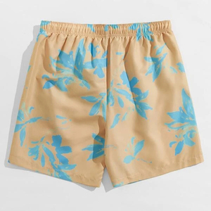 Shorts de bain pour hommes à taille élastique avec cordon de serrage personnalisé, shorts de course, 100% polyester, maillots de bain en maille, short de plage pour hommes - Product Image 2