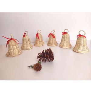 2023 nouveau produit rotin cloche décoration noël Festival ornements bleu Lotus ferme lumière - Product Image 2