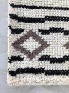 Alfombra india de lana de pila cero de lujo anudada a mano con patrón marroquí moderno fabricado directamente para oficina en casa y hoteles - Product Image 2