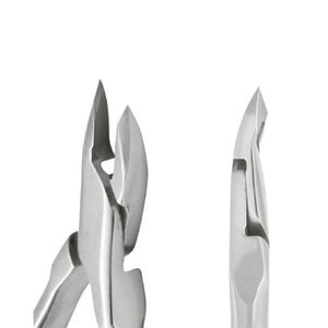 <b>Plain</b> Handle Nail Cuticle Nipper Cuticle Cutters Dall Finish Metal Steel Double Spring Manicure Toe Nail Nippers - Product Image 6