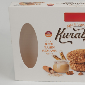กล่องบรรจุภัณฑ์เบเกอรี่แบบมีหน้าต่าง พิมพ์ลายตามสั่ง เป็นมิตรกับสิ่งแวดล้อม |   กล่องโชว์ขนมคุกกี้ กล่องพับแบบด้าน พิมพ์ออฟเซ็ต - Product Image 5