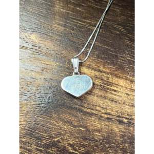 Zuni Handmade Pink <b>Opal</b> (Man-Made) and Sterling Silver Heart Inlay <b>Pendant</b> Fine <b>Pendants</b> & Charms - Product Image 5