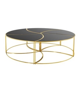 2025 Fancy Metal Brown Color <b>Coffee</b> <b>Table</b> <b>Rectangle</b> Shape Glass Top Attractive Design Restaurant Decor Side <b>Table</b> - Product Image 3