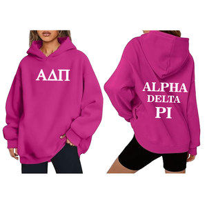 Sudadera con capucha estilo personalizado al por mayor de alta calidad para mujeres de la Hermandad de mujeres Spandex algodón de talla grande Tie Dye letras griegas Streetwear - Product Image 2