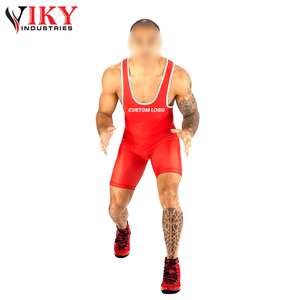 Costilla de color rojo y blanco Recién llegado Mejor proveedor Tarifa al por mayor Trajes de lucha de calidad premium de Viky Industries - Product Image 3