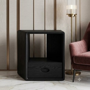 Boîte de rangement empilable en bois d'acacia moderne et modulaire SINTERIOR, résistante à l'eau, pour économiser de l'espace, capacité 4-5L, pour la maison, le salon - Product Image 3
