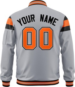 Fashion <b>Bomber</b> <b>Varsity</b> <b>Jacket</b> Satin Fabric Zip Up Style Embroidery Sublimation Applique Custom Teamwear OEM ODM <b>Jacket</b> for <b>Men</b> - Product Image 5