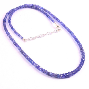 Tanzanite พลอยเพชรสีฟ้า TZ สร้อยคอเครื่องประดับที่ดีชุบทองสัญลักษณ์จักรราศีลูกปัดเหลี่ยมเพชรพลอยสำหรับของขวัญแต่งงาน - Product Image 4