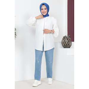 Jeans décontractés style boyfriend avec ceinture, confortables, en Spandex/Polyester, coupe classique - Product Image 3