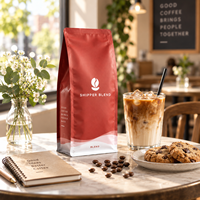 Sacs à café personnalisés AT PACK avec logo |   Sacs d'emballage pour café à fond plat de qualité supérieure pour torréfacteurs, marques de cafés et cafés de spécialité