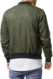 Veste universitaire à glissière classique pour hommes avec poche boutonnée Blouson aviateur à la mode pour hommes - Product Image 2