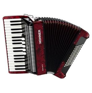 BONNE AFFAIRE pour l'accordéon Hohner Bravo III 72 avec soufflet noir rouge ORIGINAL NEUF - Product Image 2