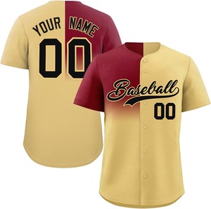 Jersey de béisbol de malla transpirable con impresión por sublimación de contraste de color vibrante de secado rápido para jóvenes/adultos OEM directo de fábrica - Product Image 3