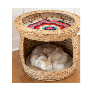 Handmade Water Hyacinth Luxury Pet Soft <b>Bed</b> Rattan Pet House Woven Cat & <b>Dog</b> Sleeping Basket <b>Beds</b> at Best Price - Product Image 3