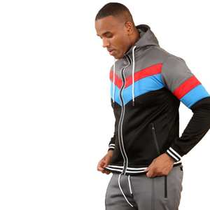 Survêtement pour homme personnalisé à prix raisonnable, survêtement en polyester avec fermeture éclair pour streetwear, vêtements de sport pour homme - Product Image 5