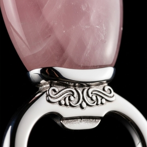 Ouvre-bouteille en pierres précieuses naturelles avec poignée en métal | Cadeau ouvre-bière en pierre de cristal - Product Image 1