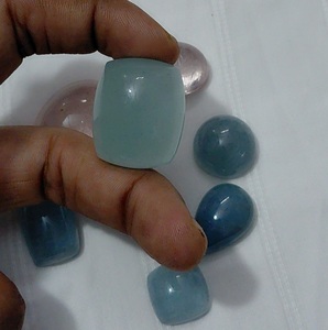 Véritable aigue-marine naturelle Morganite Cabochon Pierres précieuses en vrac pour la fabrication de bijoux Aigue-marine Lot de gros - Product Image 2