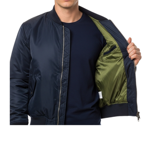 Venta caliente Reversible Bomber Jacket Flip-Side Design Venta al por mayor OEM - Product Image 1