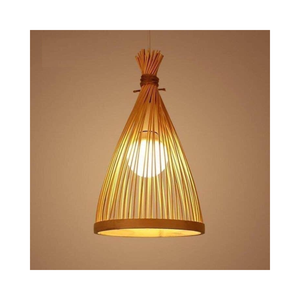 Lampe en osier de ferme de salon de thé de restaurant tissé naturel fait à la main - Product Image 1