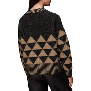 Gran oferta, suéter Argyle para mujer, prendas de punto de invierno transpirables cálidas, jersey de moda de estilo único anticontracción, venta al por mayor - Product Image 2