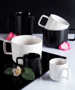 Durable Set of 6-pcs Stoneware Coffee Mugs 8 cl (2.70 fl oz) Elegant & Minimalist Design White Matte Finishing Nordic by Excelsa - Product Image 4