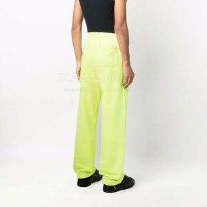 Pantalon de survêtement avec logo personnalisé pour hommes, pantalon baggy évasé droit à taille haute et élastique en coton léger, jogging d'hiver, service OEM - Product Image 5