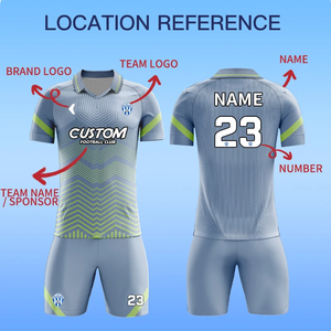 Maillot de football à col polo personnalisé en gros, motifs imprimés numériques, uniforme de football, séchage rapide, vêtements de sport de haute qualité, entraînement X553 - Product Image 5