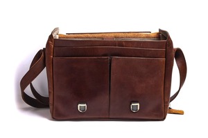 Personalized 16\" Full Grain Leather Laptop Messenger Briefcase Crossbody Business <b>Bag</b> Monogram Christmas Gifts for <b>Men</b>-LPG-0136 - Product Image 2