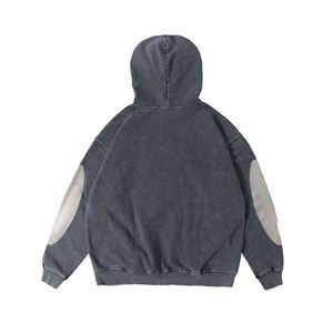 Nouveau Street Wear Hoodies Pull À Séchage Rapide Blanc Vintage Double Couche Lavage À L'acide Respirant En Détresse Thermique Hoodies Pour Hommes - Product Image 2