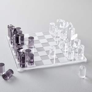Jeu d'échecs de luxe artisanal en marbre noir et blanc, style Art Déco, cadeau de retraite et de remise de diplôme, décoration d'intérieur, jeu de table - Product Image 2