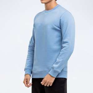 เสื้อสเวตเตอร์ผ้าฝ้ายโพลีเอสเตอร์สำหรับผู้ชายดีไซน์ไหล่ตกคอลูกเรือน้ำหนักเบาออกแบบโลโก้ได้ตามต้องการสำหรับฤดูหนาว - Product Image 2