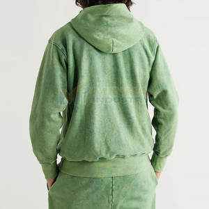 Sudaderas con Capucha para Hombre, Lavado Ácido, Venta Directa de Fábrica, Transpirables, con Logotipo Personalizado, Color Sólido, 2025 - Product Image 3